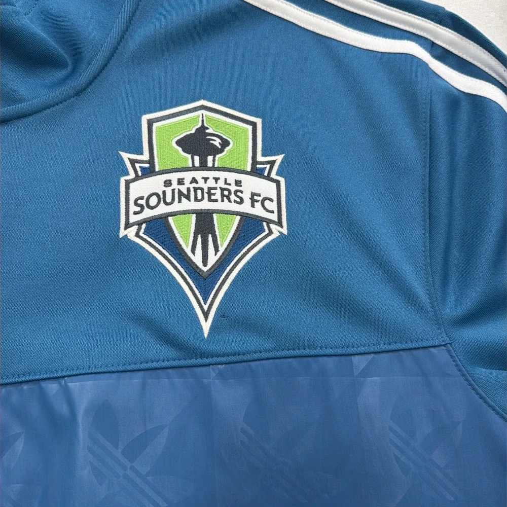 Adidas Track Jacket Seattle Sounders FC MLS Full Zip Blue Mens 2XL